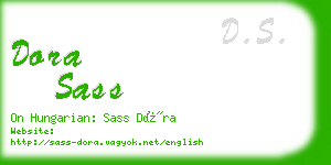 dora sass business card